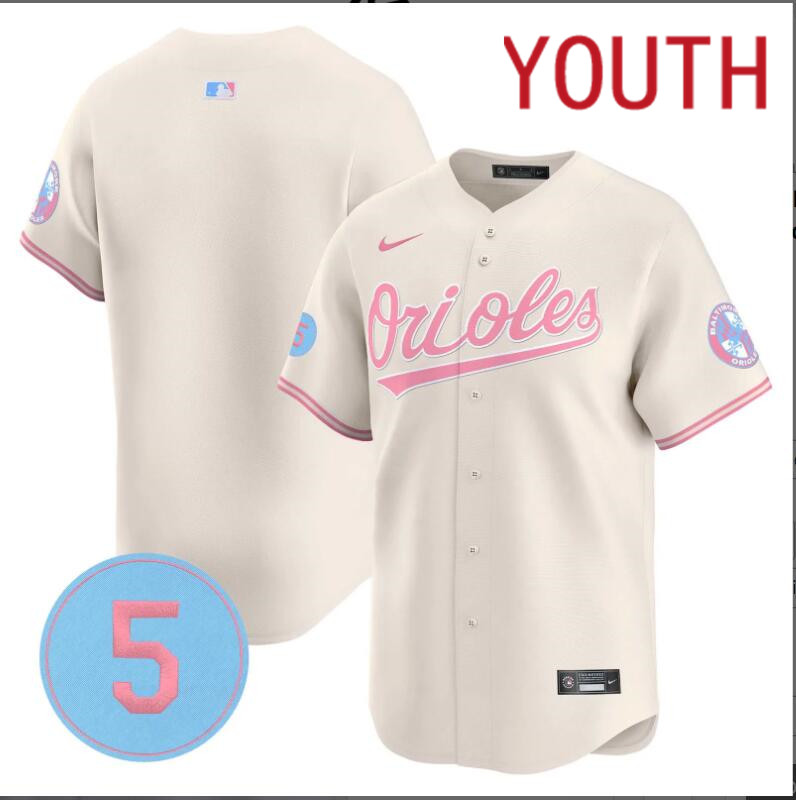 Youth  Baltimore Orioles blank cream 2024 Nike MLB jersey
